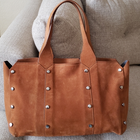 Jimmy Choo Brown Lockett Shopper Tote - Picture 2 of 16